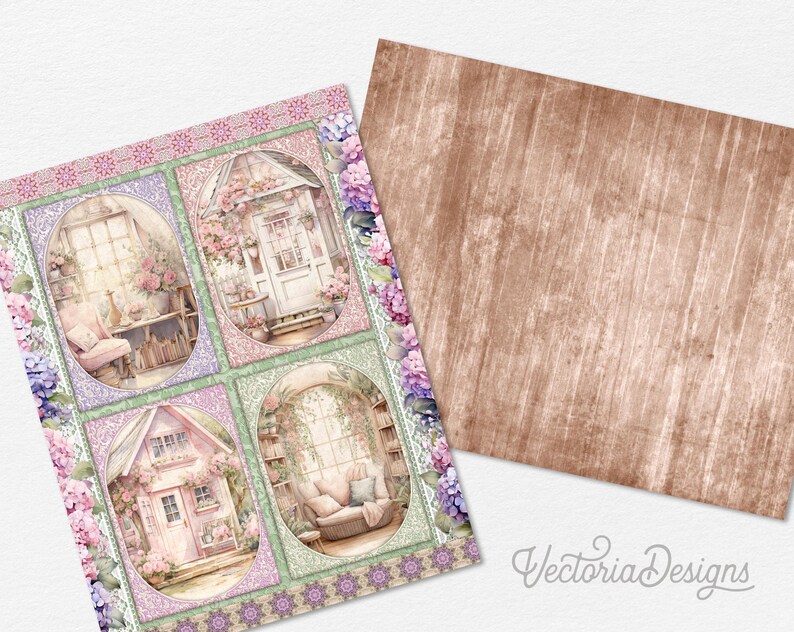 Cottage She-sheds Junk Journal Kit, Printable Pages for Crafting ...