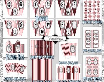 Christmas Party Pack printable party Instant Download Printable Party Pack Santa's Sweet Shoppe - VDPPCM1276