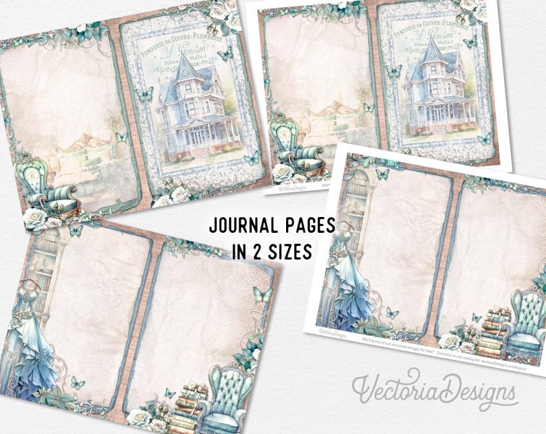 Fantasy Victorian House Junk Journal Kit, Victorian Printable Junk ...