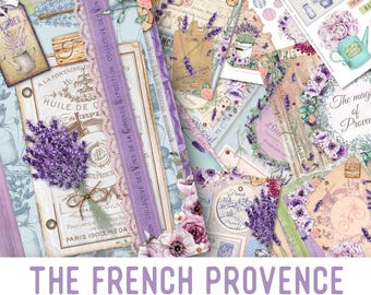 The French Provence Crafting Printables Kit, Printable Journal Kit, Journal Ephemera, Scrapbook Journal, Decorative Journal Kit  002224