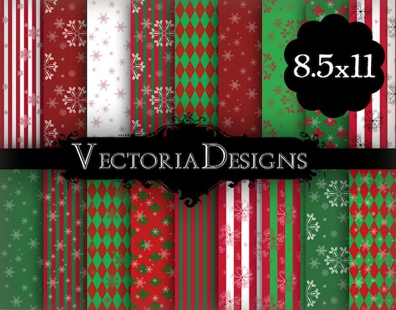 Christmas Digital Paper Pack, for Junk Journals, Scrapbooking & More (printable) - 000511