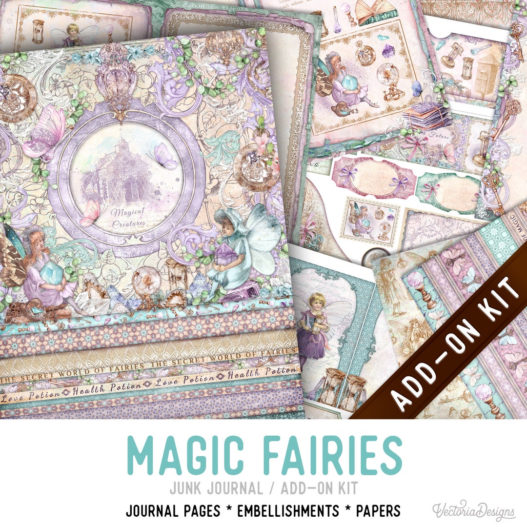 Magic Fairies Junk Journal Kit ADD-ON, Printable Craft Kit With Journal ...