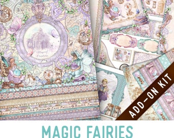 Magic Fairies Junk Journal Kit ADD-ON, Printable Junk Journal Pages Journal Kit Craft kits Vintage Junk Journal 003391
