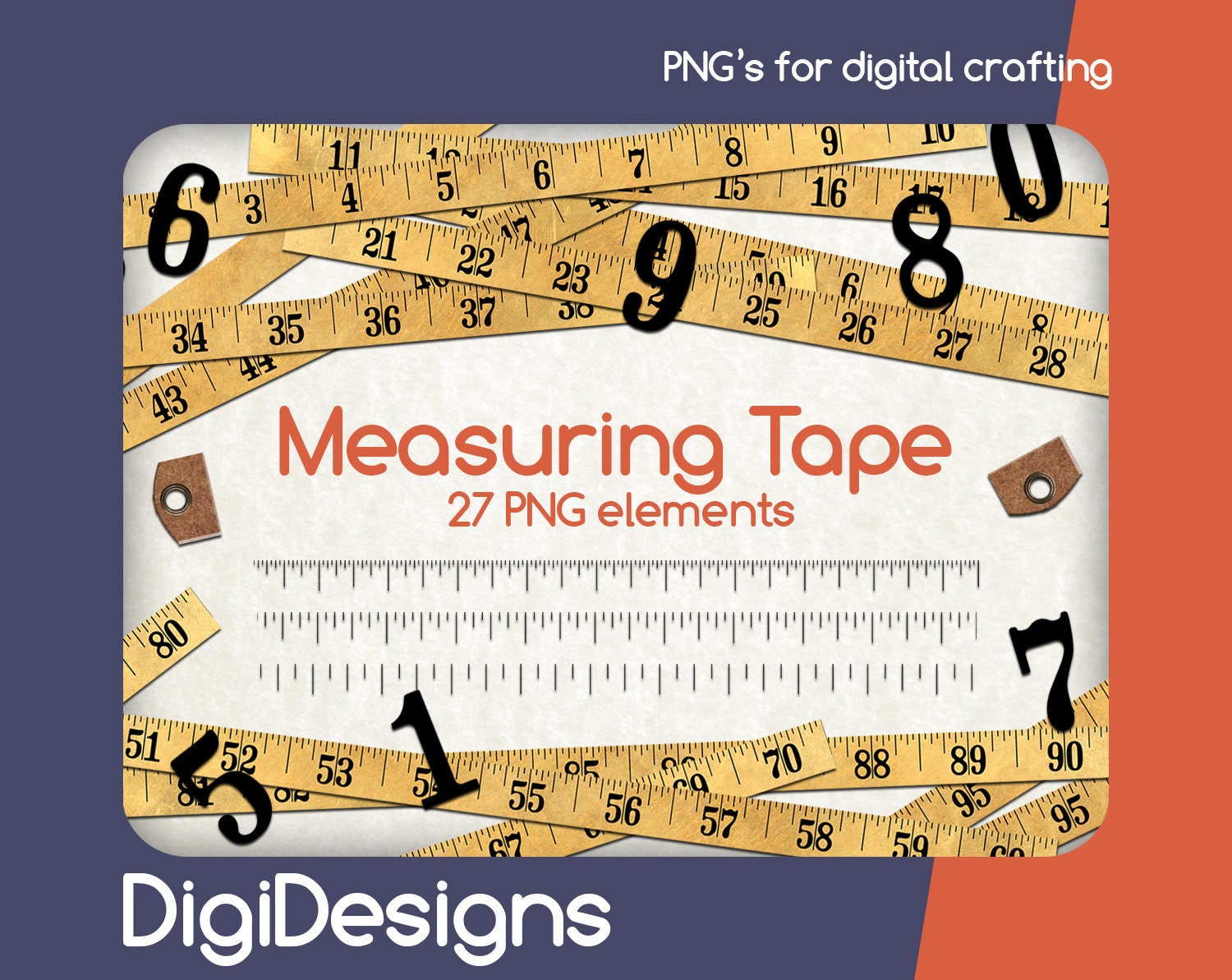 Tape Measure Clip Art, Ruler Clip Art, Digital Measuring Tape, PNG  Download, Digital Scrapbook, Paper Measure Tape, Ruler Digital 001941