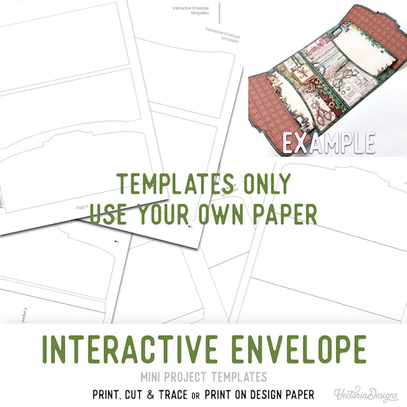 Interactive Envelope Template - Printable Crafting - 003998