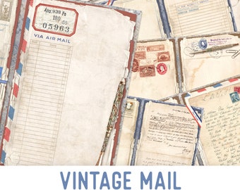 Vintage Mail Junk Journal Pages Vintage Mail Junk Journal Printable Junk Journal Mail Mini Junk Journal Kit Vintage Mail Page Crafts 002976