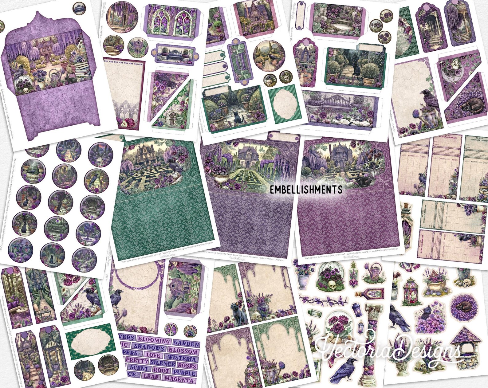 Gothic Garden Junk Journal Kit (DELUXE) - 003791 - Etsy