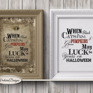 Halloween Quotes Mini Posters printable art prints wall art crafting paper craft instant digital download digital collage sheet - 001376