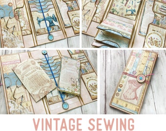 Vintage Sewing Mini Project Booklet Vacation Crafts Craft Kit Folio Junk Journal Printable Craft kits Printable Gift PDF craft  002817