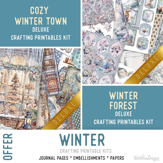 Winter Offer - Junk Journal Craft Printables (Pages, Papers and Embellishments) -003922