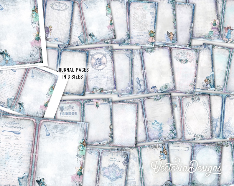 Winter Fairies Junk Journal Kit (DELUXE) - Printable Craft Kit With ...