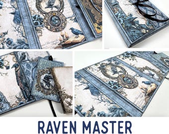 Raven Master Mini Project, Crafts Raven Mini Folio Halloween Booklet Craft Kit Folio Kit Junk Journal Printable Craft Kit 003827