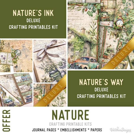 Nature Offer - Junk Journal Craft Printables (Pages, Papers and Embellishments) -003936