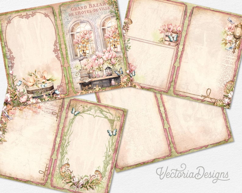 Spring Magnolia Junk Journal Kit, Printable Junk Journal Kit Magnolia ...