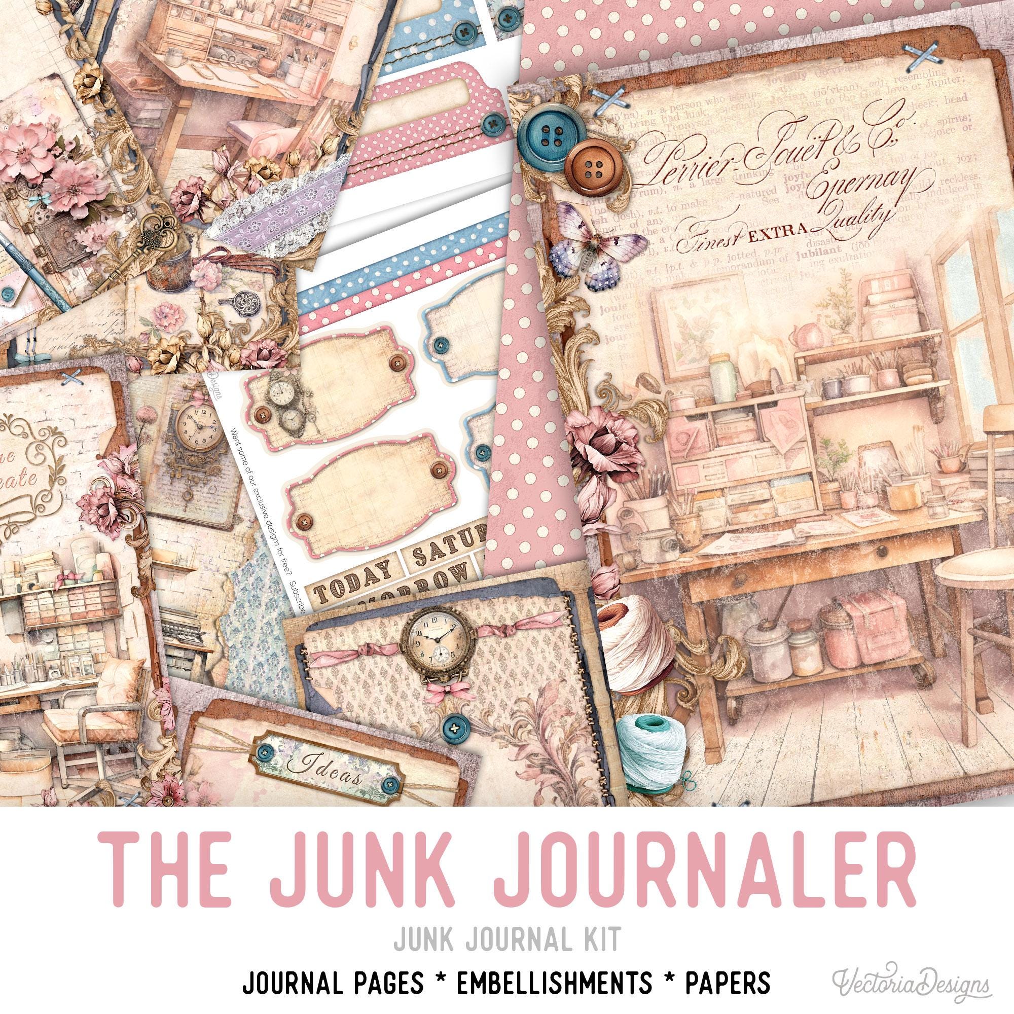 The Junk Journaler Junk Journal Kit, Vintage Junk Journal Kit ...