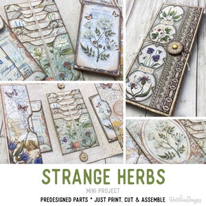 Strange Herbs Mini Project Vacation Crafts Booklet Botanical Craft Kit Folio Kit Junk Journal Printable Craft kits Printable Gift PDF 003019