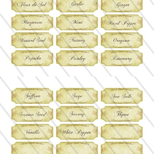 Spice and Herb Labels Printable Instant Download Printable Images ...