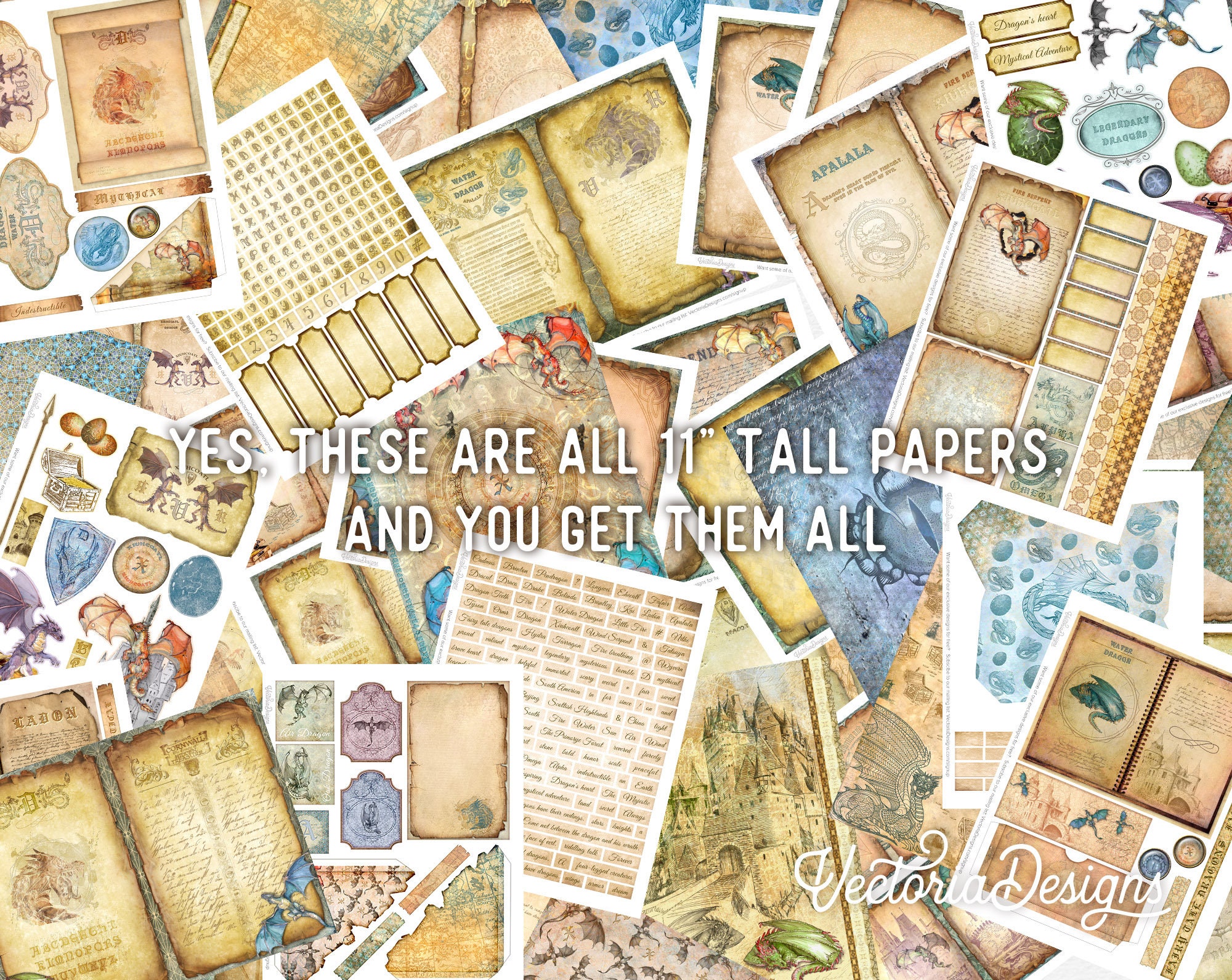 Dragon Treasure Journal Dragon Paper Crafting Printable Dragon Paper 