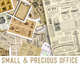 Small & Precious Office Crafting Bundle, Junk Journal Digitals, Office Paper Pack, Office Printable Paper Craft, Printable Tickets 001989