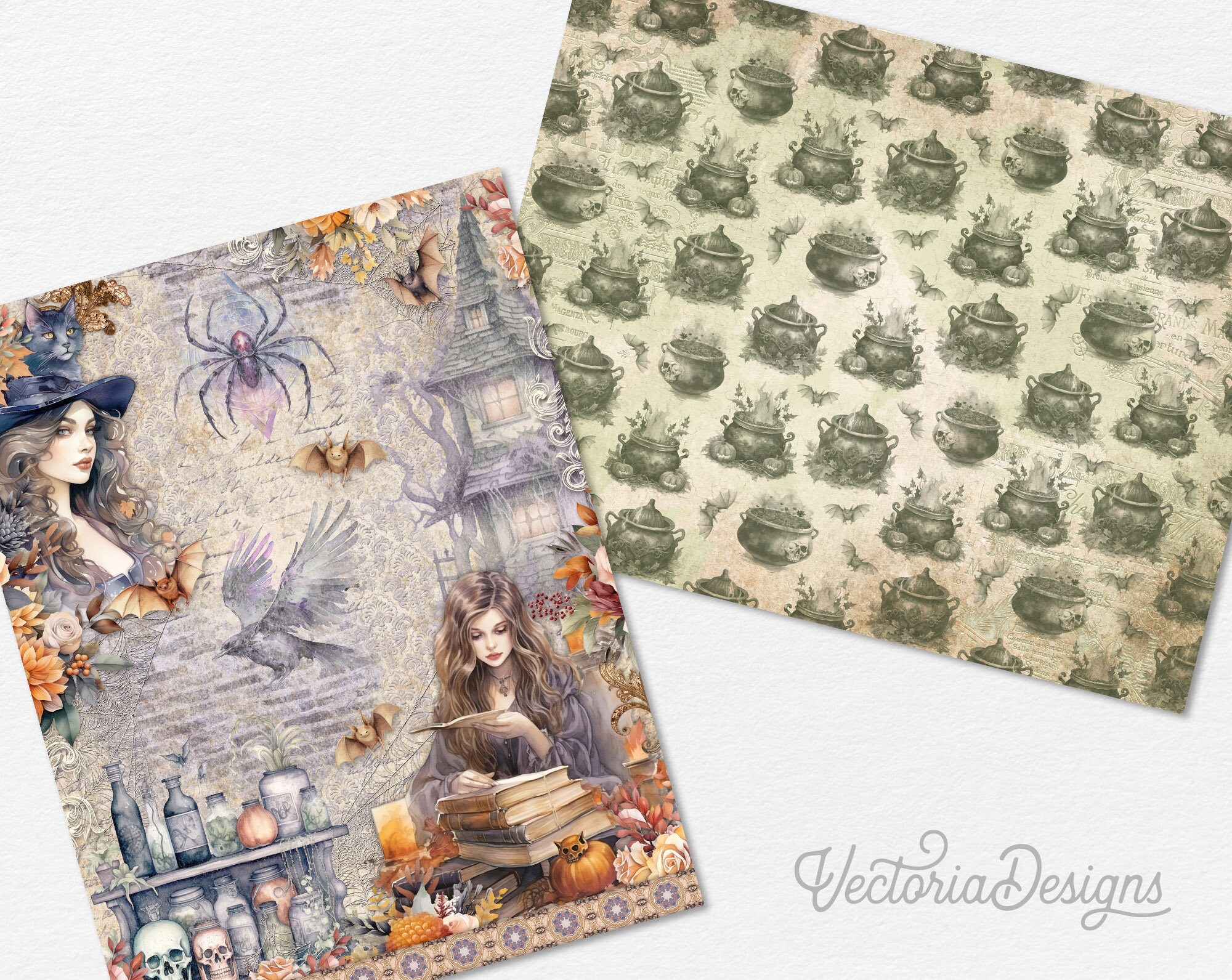Victorian Witches Junk Journal Kit Printable Junk Journal Witch ...