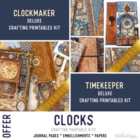 Clocks Offer - Printable Junk Journal Kits - 004132