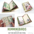 Hummingbirds DIY Mini Book Printable Craft Project - 004046