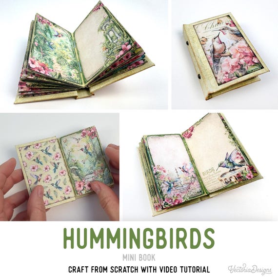 Hummingbirds DIY Mini Book Printable Craft Project - 004046