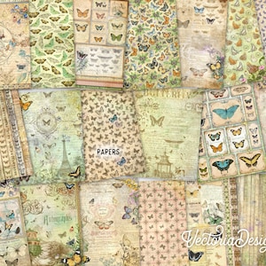 Butterfly Beauty DELUXE Crafting Printables Kit Butterflies Junk Journal Butterfly Embellishments Craft Kits Junk Journal Tutorial 002927 image 5