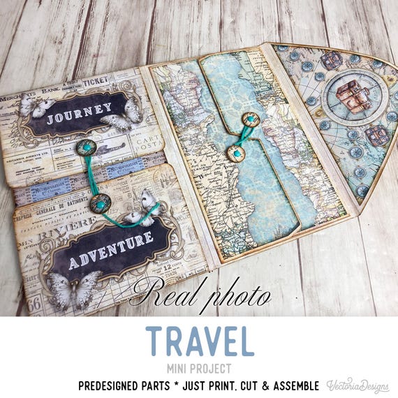 Travel Mini Project Folio Craft Kit Vacation Crafts Folio Kit Travel Junk Journal Add On Printable Craft kits Printable Gift PDF 003161
