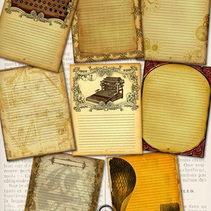 Steampunk Notebook Papers Printable 8.5 X 11 Inch Letter Writing ...