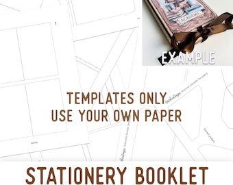 Stationery Booklet Templates Mini Craft Kit Quick Project Junk Journal Element Printable Craft kit Handmade Gift DIY Gift 003477