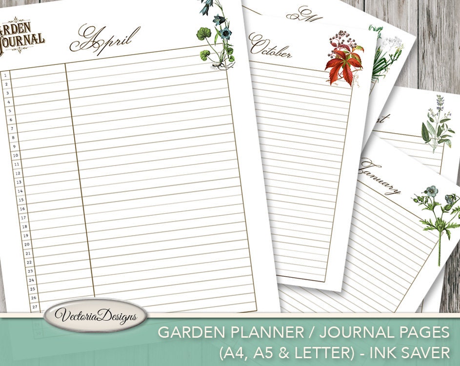 Gardener's Journal Template Gardener's Journal Template