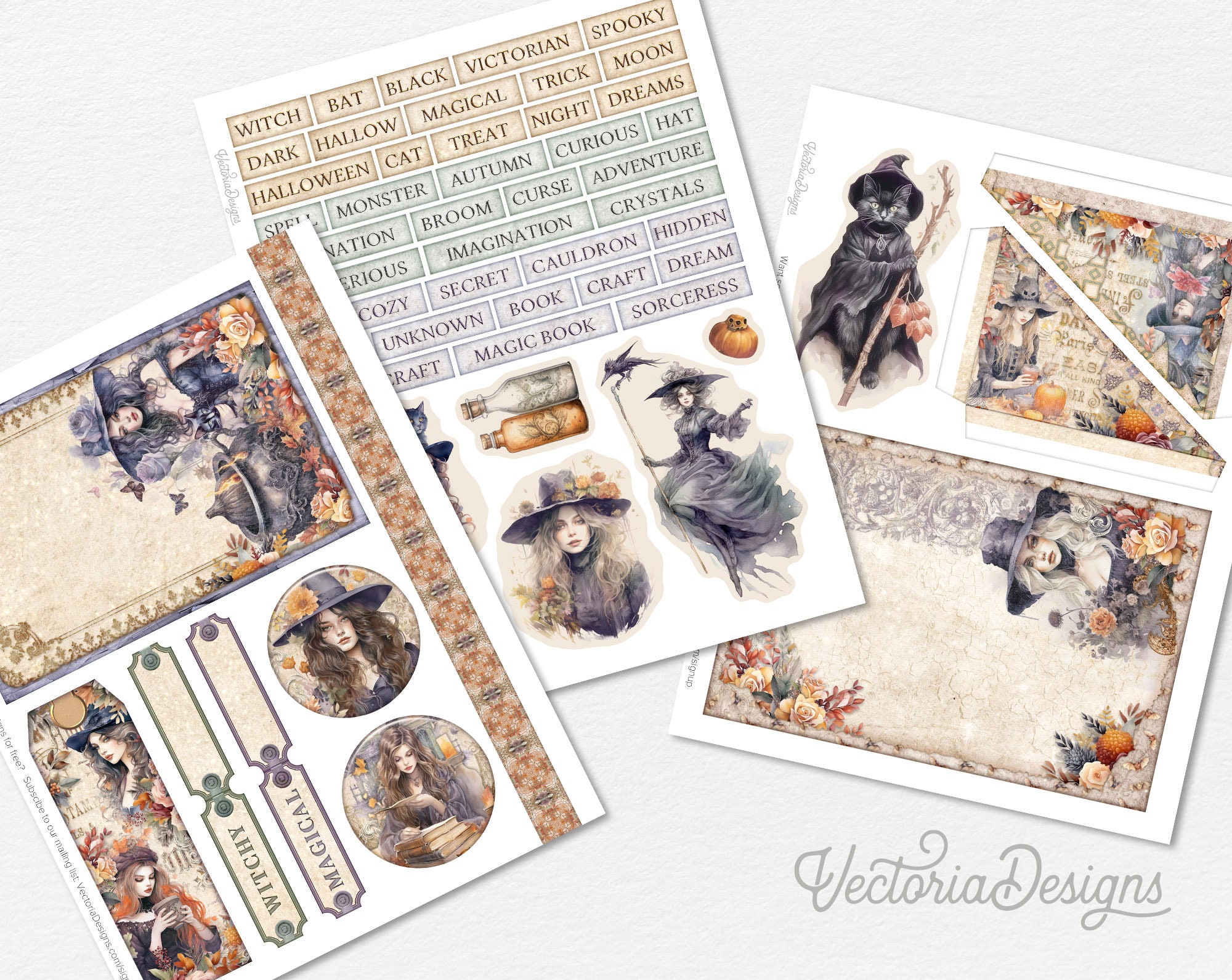Victorian Witches Junk Journal Kit Printable Junk Journal Witch ...