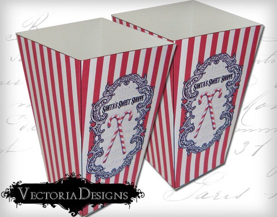 Christmas Popcorn Box Santa's Sweet Shoppe