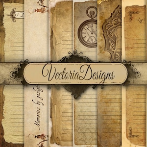 Steampunk Diary Pages, Steampunk Paper, Journal Pages, Digital Paper Journal, Junk Journal, Steampunk Notebook, Dark Academia Decor 000462 image 1