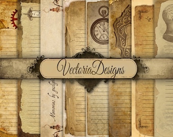 Steampunk Diary Pages, Steampunk Paper, Journal Pages, Digital Paper Journal, Junk Journal, Steampunk Notebook, Dark Academia Decor 000462