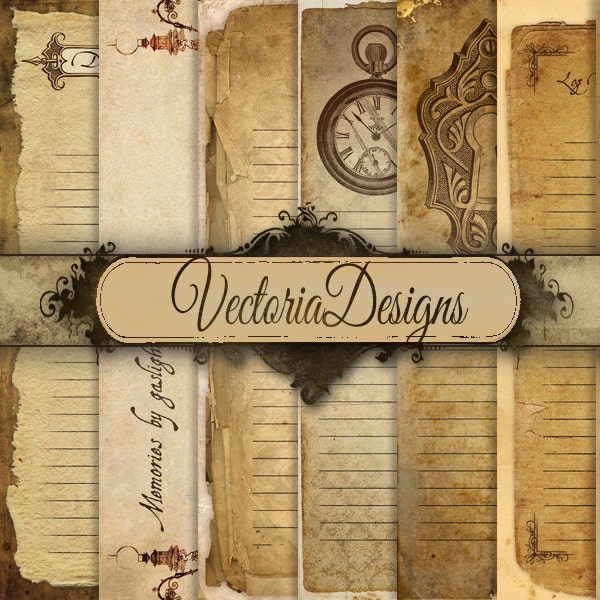 Steampunk Diary Pages, Steampunk Paper, Journal Pages, Digital Paper Journal, Junk Journal, Steampunk Notebook, Dark Academia Decor 000462