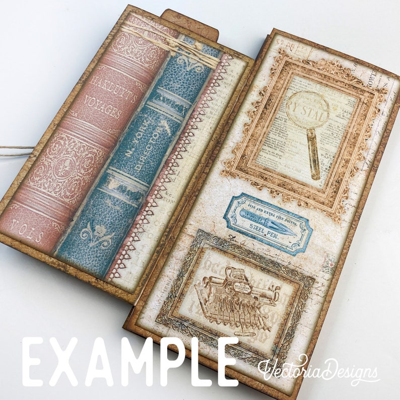 Layered Folio Templates Mini Album Craft Kit Summer Crafts Junk Journal ...