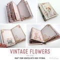 Vintage Flowers DIY Mini Book Printable Craft - 003967