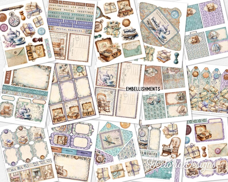 Postal Memories Junk Journal Kit DELUXE - 003597 - Etsy