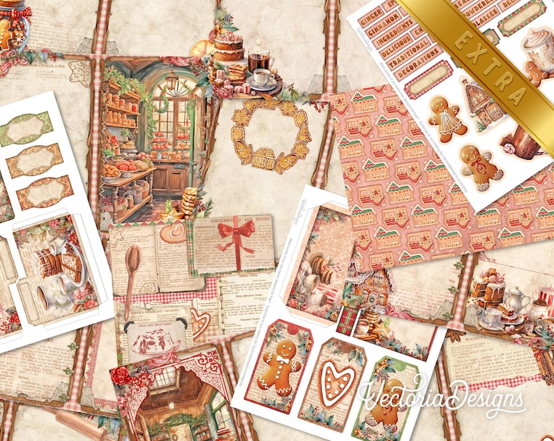Printable Christmas Recipes Junk Journal Kit (DELUXE Version) 003713 - Etsy