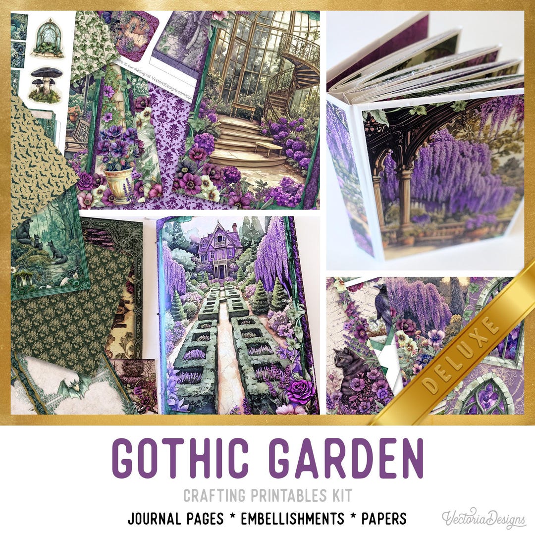 Gothic Garden Junk Journal Kit (DELUXE) - 003791 - Etsy