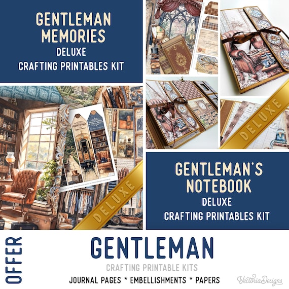 Gentleman Offer - Printable Junk Journal Kits - 004099