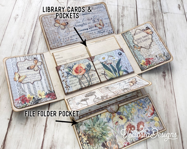 Botanist Mini Project Crafts Library Cards Folio Botanical Booklet Craft Kit Folio Kit Junk Journal Add On Printable Craft Kit 003021 image 8