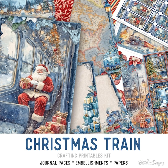 Christmas Train Junk Journal Kit (Standard) - 003755