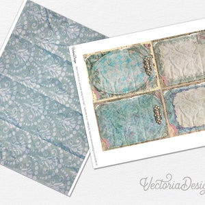 Winter Junk Journal Kit, Printable Journal, Diy Kit, Digital Paper, Digital Journal Kit, Winter Journal, Digital Download, Scrapbook 001894 image 8