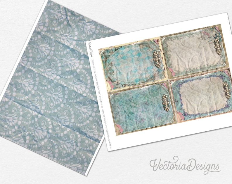 Winter Junk Journal Kit, Printable Journal, Diy Kit, Digital Paper, Digital Journal Kit, Winter Journal, Digital Download, Scrapbook 001894 image 8