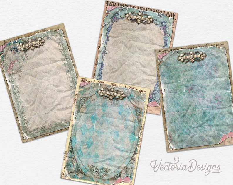 Winter Junk Journal Kit, Printable Journal, Diy Kit, Digital Paper, Digital Journal Kit, Winter Journal, Digital Download, Scrapbook 001894 image 4