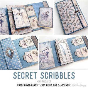 Secret Scribbles Daily Collection Booklet Mini Project Crafts Booklet Secret Craft Folio Junk Journal Add On Printable Craft Kit 003376