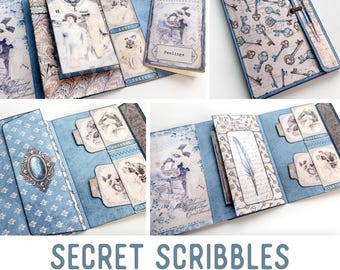 Secret Scribbles Daily Collection Booklet Mini Project Crafts Booklet Secret Craft Folio Junk Journal Add On Printable Craft Kit 003376